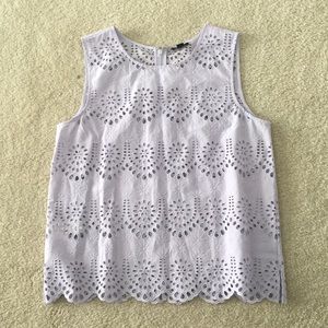 Eyelet Purple Ann Taylor Top